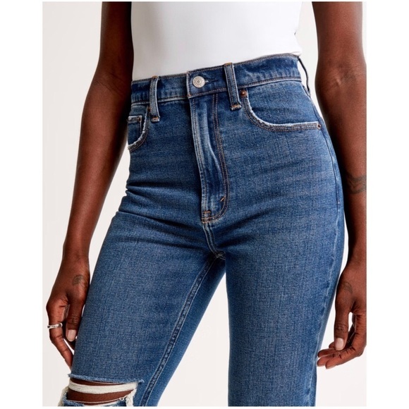 ABERCROMBIE & FITCH The Ankle Straight Ultra High Rise Jeans Size 26 - Picture 3 of 12